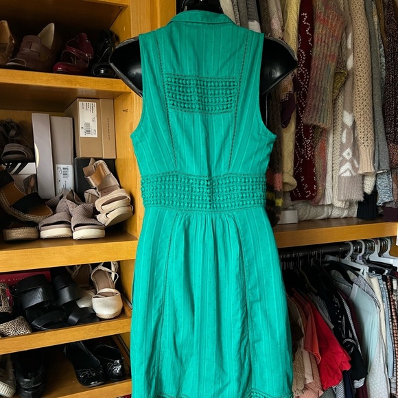 ⭐️BOGO FREE⭐️ Anthropologie Maeve sleeveless green dress - Picture 6 of 11